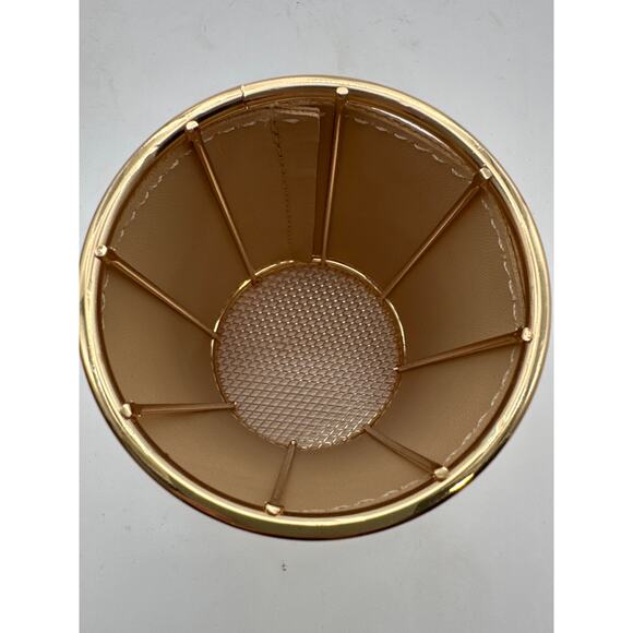 Leather Kenneth Cole New York pencil holder gold wire mesh bottom Office Supply - Picture 3 of 7